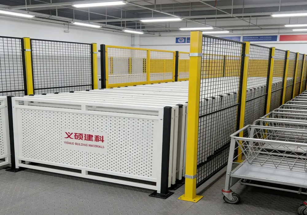 Finished goods warehouse — ready-to-ship fencing stock