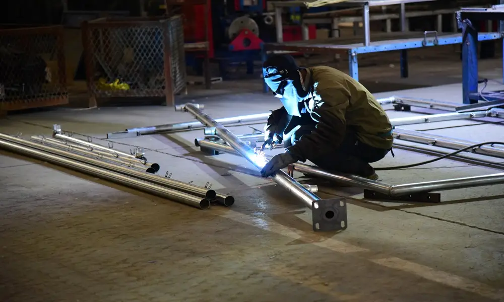 Automated welding line for welded wire mesh panels