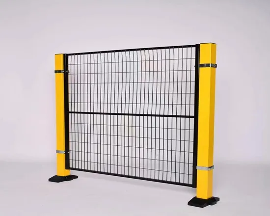 Protective robot safety fence for industrial areas.